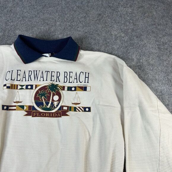 Vintage Too Cool International Sweatshirt L Clearwater Beach Florida Made In USA - Picture 5 of 8